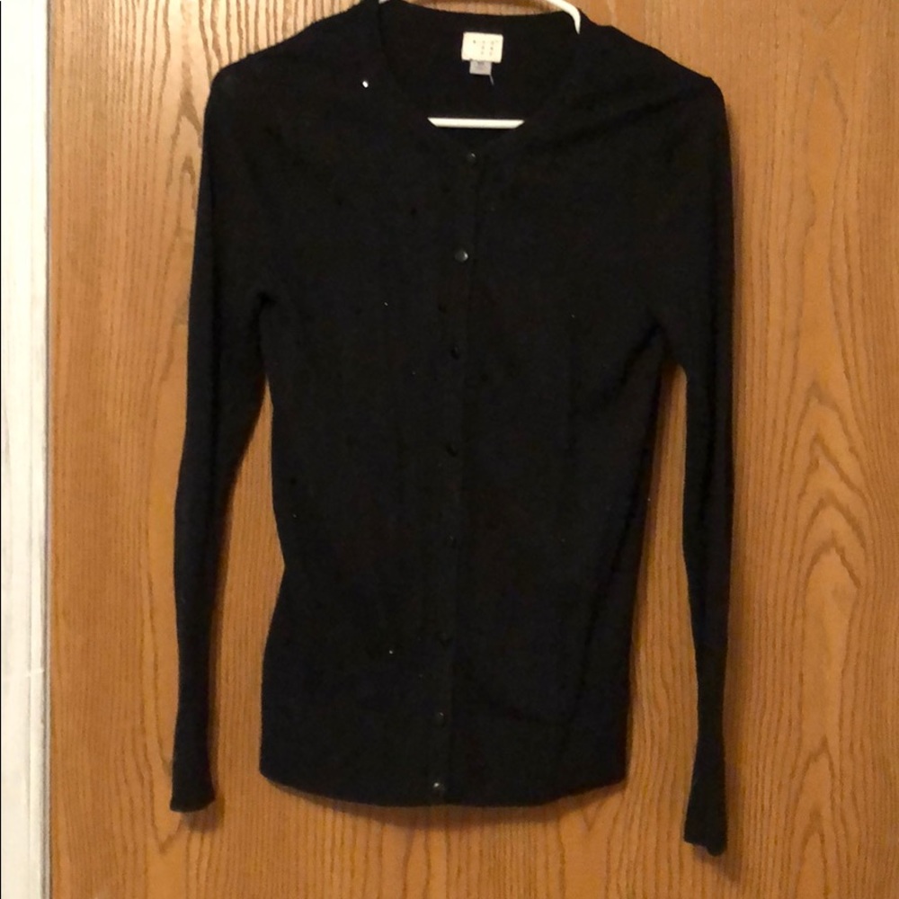 Black jeweled cardigan